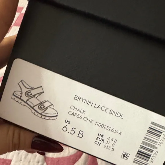 Coach Cream Lace Platform Sandals - Picture 4 of 4